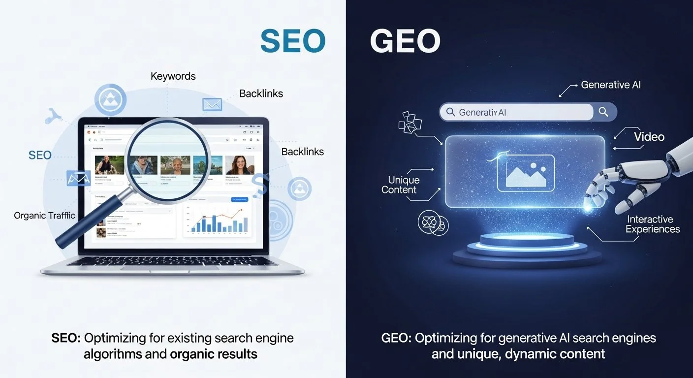 SEO와 GEO 차이점부터 실전 적용까지 한눈에 이해하기